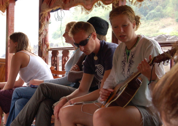 Jam session on the boat to Luang Prabang