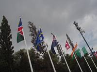 Flags at the 1896 stadium